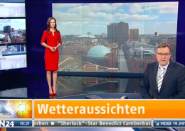 TV Moderatorin Susanne Schöne für N24 Nachrichtensender Wetter Berlin