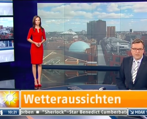 TV Moderatorin Susanne Schöne für N24 Nachrichtensender Wetter Berlin